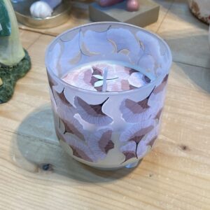 Candela profumata vetro decoro