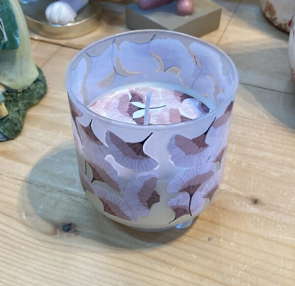 Candela profumata vetro decoro