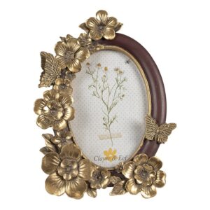 Cornice Foto Color oro Bordeaux 16x3x22 cm / 10x15 cm Clayre