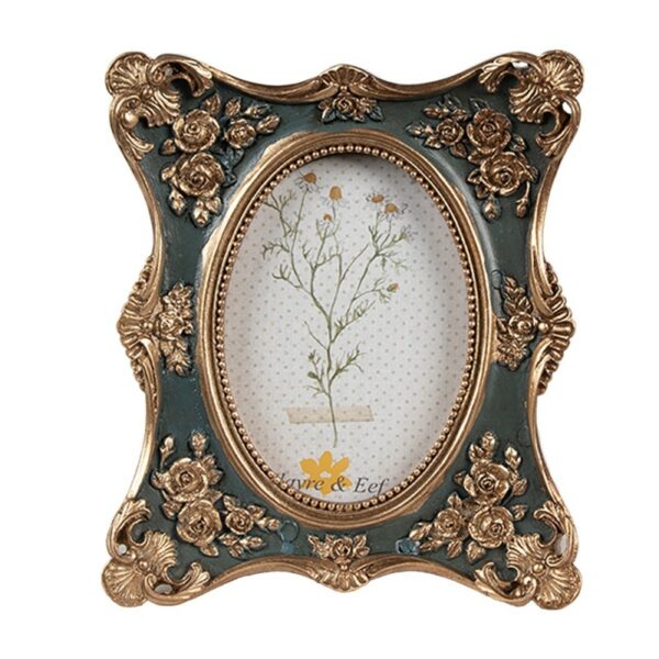 Cornice Foto Color oro Verde 11x2x13 cm / 6x9 cm Clayre