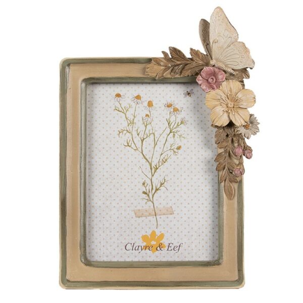 Cornice Foto Marrone Verde 15x3x23 cm / 10x15 cm Clayre