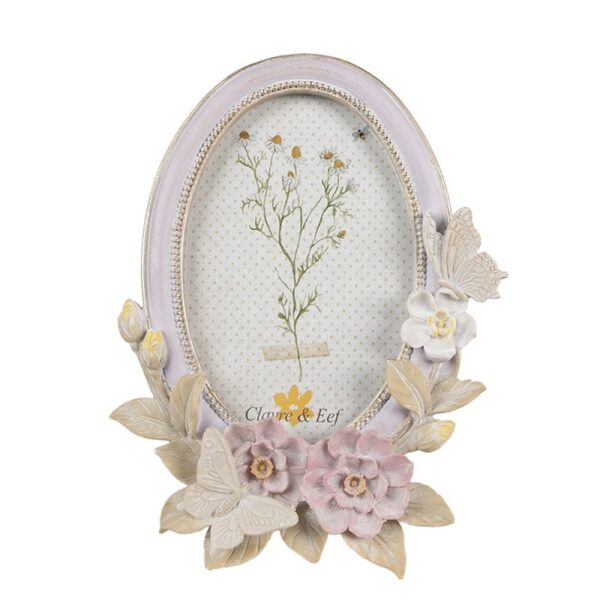 Cornice Foto Viola Beige 16x3x20 cm / 10x15 cm Clayre