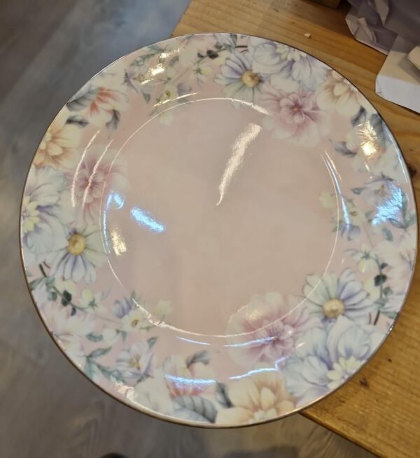 Piatto da colazione rosa D.18cm Calyre