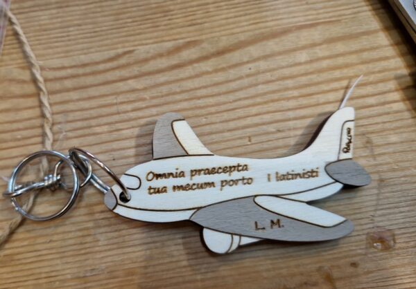 Portachiavi aereo 8CM inciso
