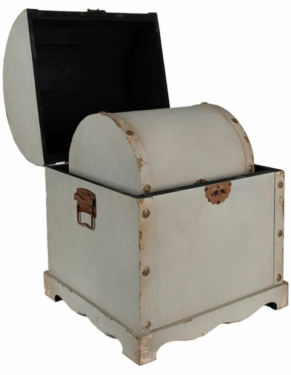 Scatola per decorazioni 34x32x42 Cm Grigio Legno Clayre & Eef - immagine 2