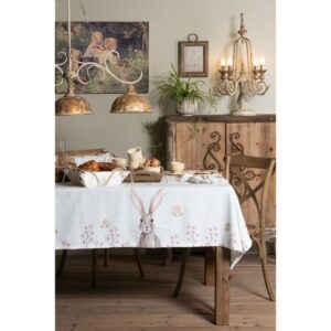 Tovaglia Bianco, Marrone 150*250 cm REB05 Clayre & Eef
