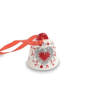 Campanella ceramica cuore cm 4,5   Pattycrea