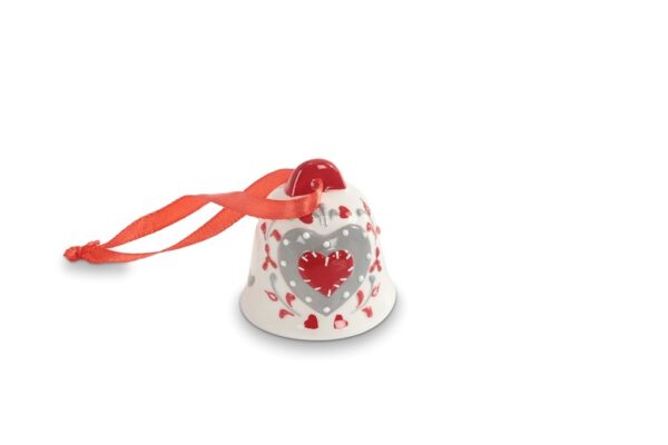 Campanella ceramica cuore cm 4,5   Pattycrea