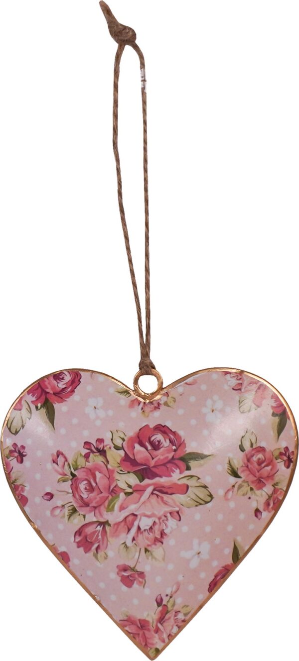Cuore retrò Rose e pois H.10cm Magnus Regalo by Pattycrea