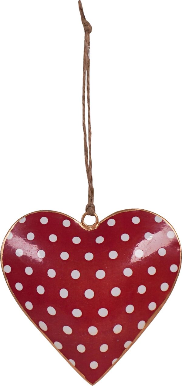 Cuore rosso grandi pois 10x10cm  Magnus Regalo by Pattycrea