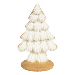 Decorazione di Natalizie Alberi di Natale 13x10x21 cm Beige Clayre