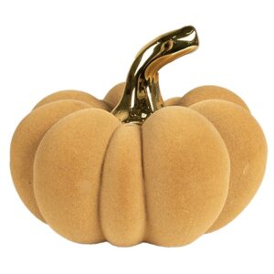 Decorazione Zucca Ø 15x12 cm Giallo Ceramica Clayre & Eef