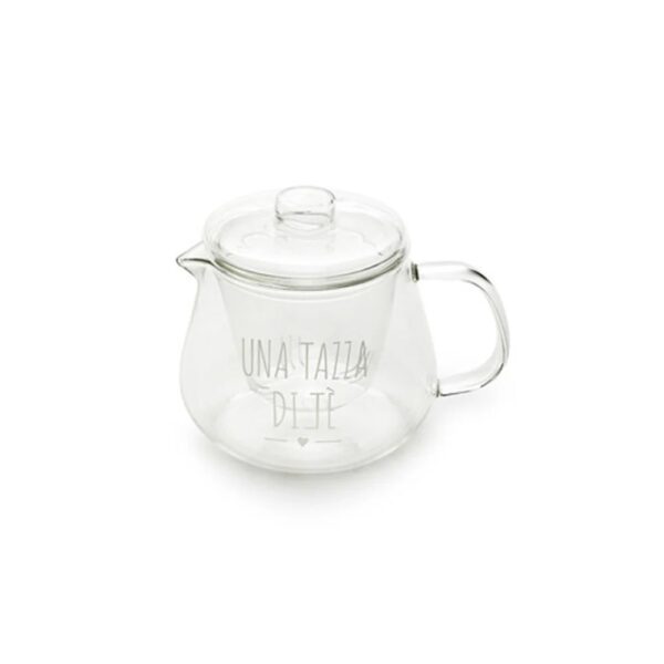Infusiera in vetro "Una tazza di tè" Nuvole di Stoffa