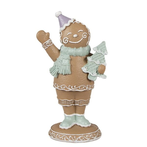Statuetta decorativa di Natale Uomo di pan di zenzero 16 cm Marrone Clayre