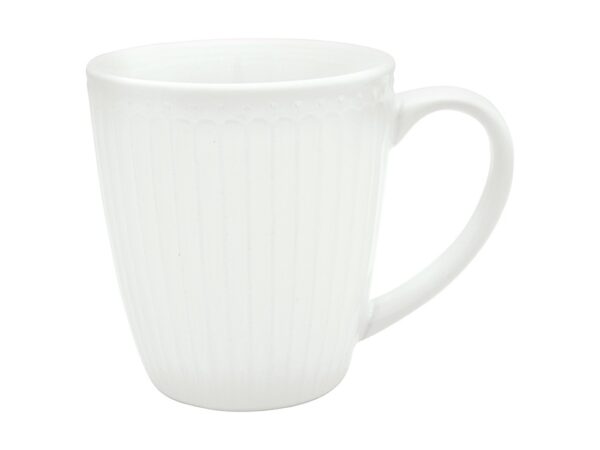 Tazza in porcellana Alice bianca Greengate