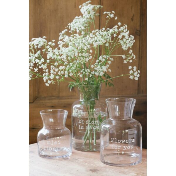 Vaso vetro di fiore in fiore 15x26cm Nuvole di Stoffa - immagine 2