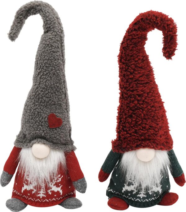 Gnomo con  cappello rosso grigio 16x12x50 Magnus Regalo Pattycrea