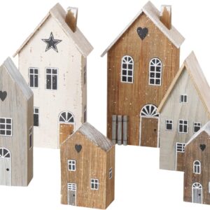 Set 3 cassette Houses h.12-25cm Magnus Regalo Pattycrea