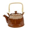 Teiera con infusore 750 ml Marrone Bianco Ceramica Pentola per il tè Clayre