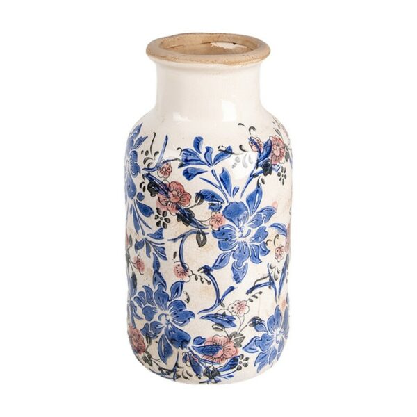 Vaso beige blu 14x26cm Clayre