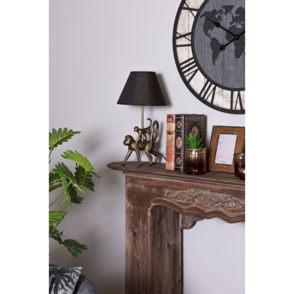 Caminetto 125x28x101 cm Marrone Legno Rettangolo Mensola del camino Clayre - immagine 3
