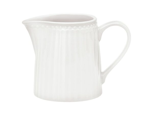 Lattiera brocca Alice in porcellana bianca 9x12x8cm Greengate