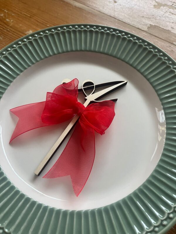 Lettera A segnaposto con stecca altezza legno inciso laser  H.15cm Pattycrea