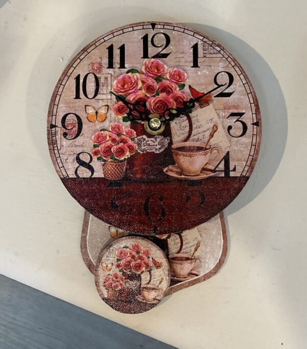 Orologio a pendolo da parete in legno cm14 Pattycrea xx