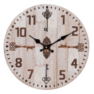 Orologio da parete D.34 cm marrone beige Clayre e Eef