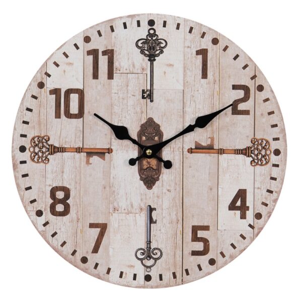 Orologio da parete D.34 cm marrone beige Clayre e Eef