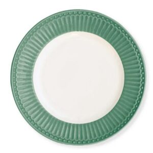 Piatto da dessert in porcellana Alice dusty green Greengate