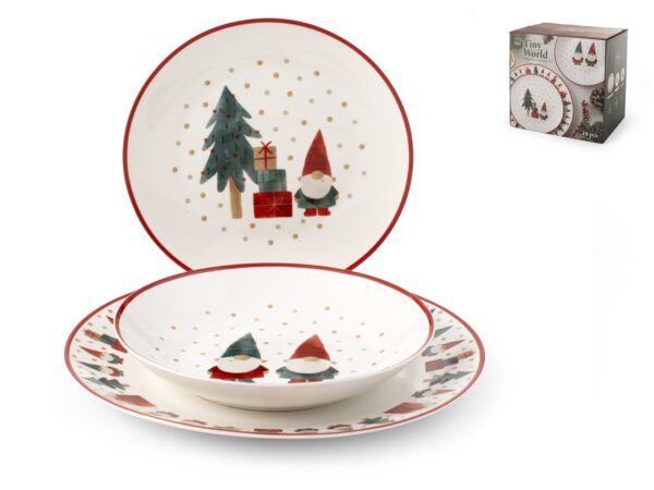 Servizio tavola 19 piatti Coupe new bone china Tiny World H&H Lifestyle