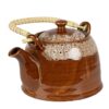 Teiera con infusore 750 ml Marrone Bianco Ceramica Pentola per il tè Clayre - immagine 2