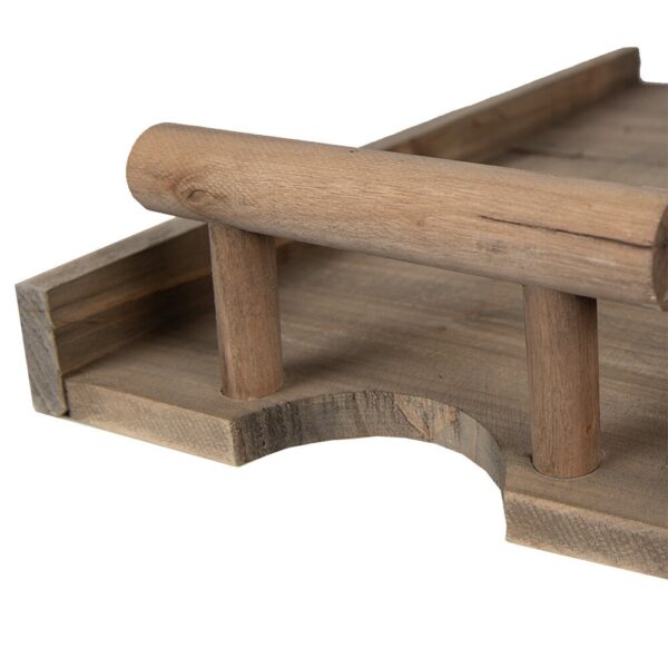 Vassoio decorativo marrone 47x23x9cm Clayre - immagine 2