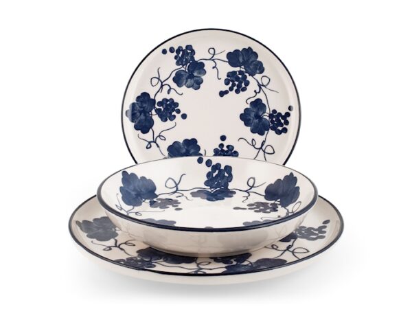 Servizio tavola 18 piatti stoneware nordic provence H&H Lifestyle