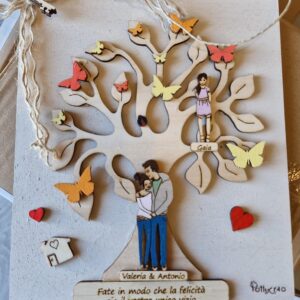 Rettangolo con albero della vita personalizzabile 20cm Pattycrea