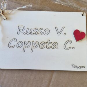 Targa fuoriporta cognomi 10X15 CM 4743