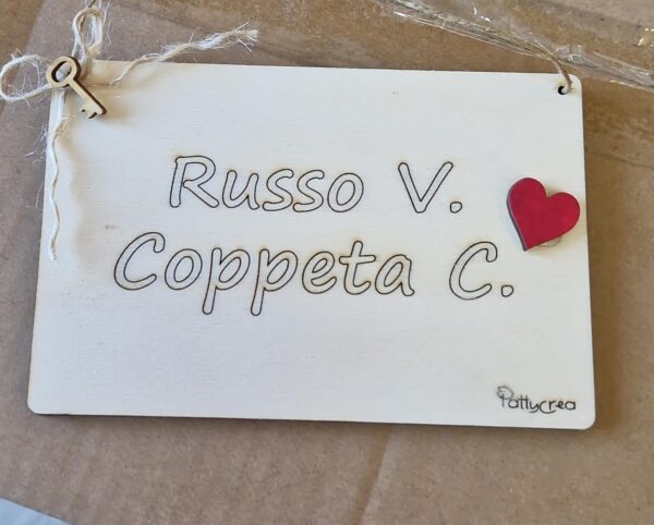Targa fuoriporta cognomi 10X15 CM 4743