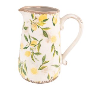 Brocca decorativa 20x14x23 cm giallo ceramica limoni Clayre & eef