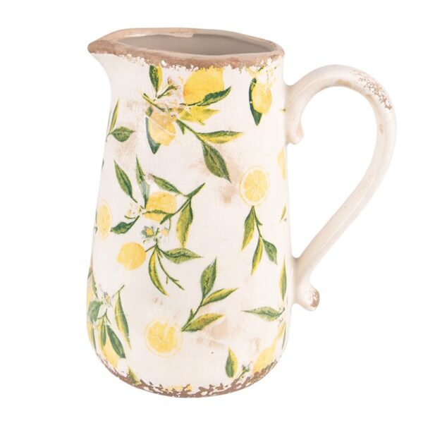 Brocca decorativa 20x14x23 cm giallo ceramica limoni Clayre & eef