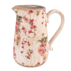 Brocca decorativa rosa beige 20x14x23cm Clayre