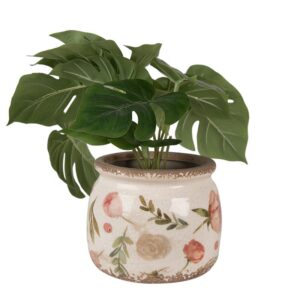 Vaso portapianta beige rosa  16x13cm Clayre