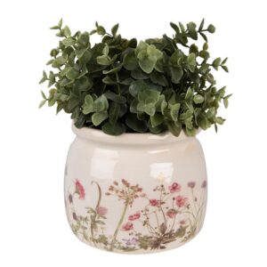Vaso portapianta beige rosa  16x13cm Clayre