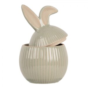 Barattolo con coperchio verde 10x10x16cm ceramica Clayre