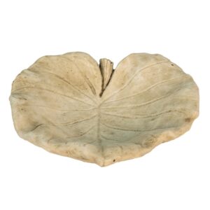 Mangiatoia per uccelli foglia beige 22x22x6cm Clayre