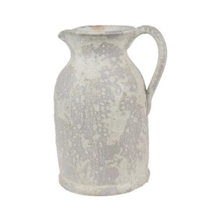 Brocca decorativa beige grigio 16x13x21cmn Clayre