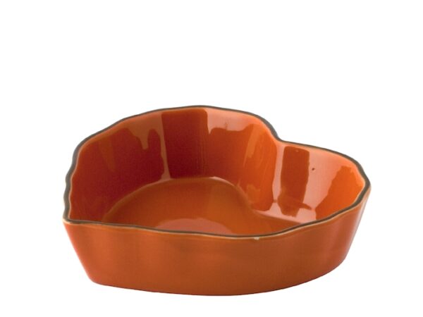 Pirofila in stoneware arancione forma cuore cm 19 H&H Lisfestyle