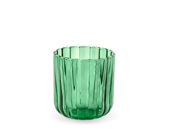 Bicchiere 6pz Margaret in vetro colore verde cl 34. H&H Lifestyle
