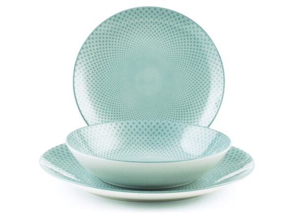 Servizio tavola 18 piatti  aurora in porcellana decorato H&H Lifestyle