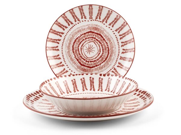 Servizio tavola 18 piatti voyage in porcellana decorato H&H Lifestyle